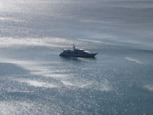 anchored ocean boat