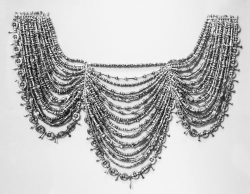 ancient necklace bronze age black and white