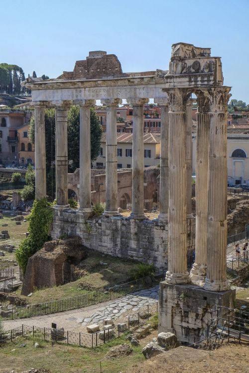 ancient rome columns forum romarum
