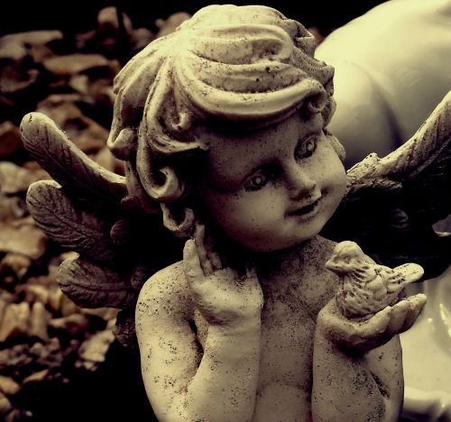 angel stone statue cute