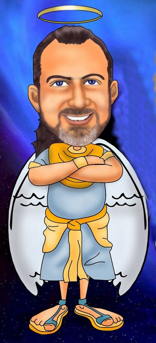 angel caricature halo