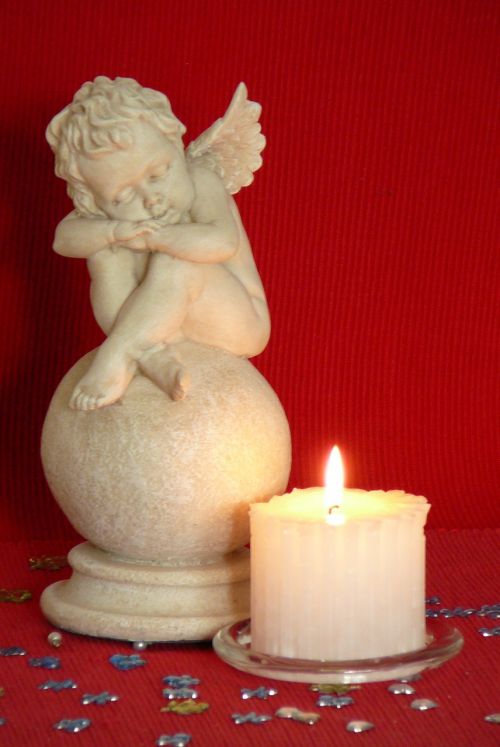 angel christmas candle