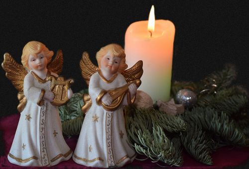 angel advent candle