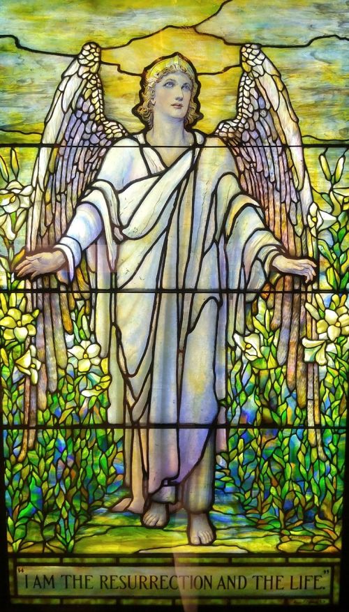 angel stained glass christian