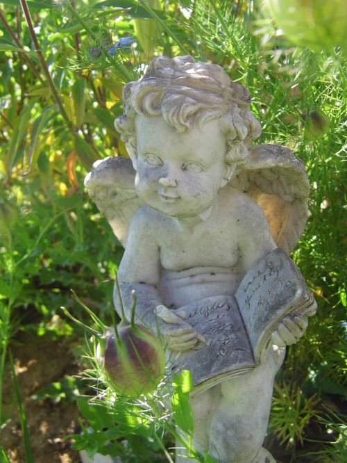 angel statue book