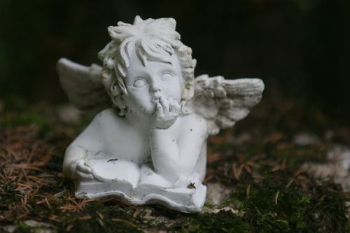 angel contemplative figure