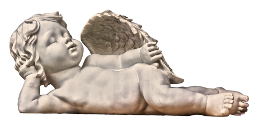 angel cherub lying