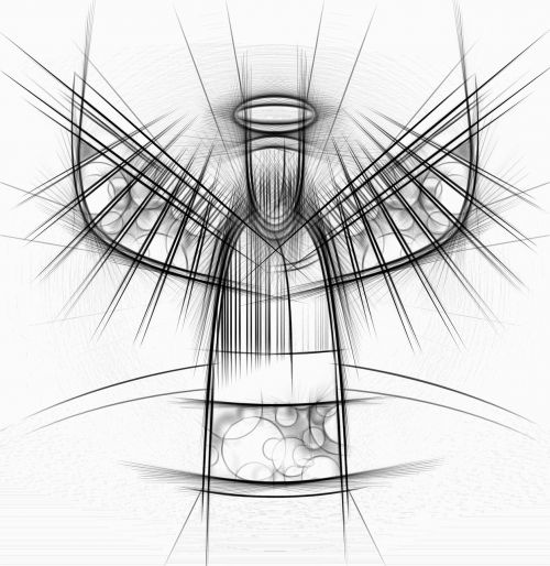 angel drawing abstract