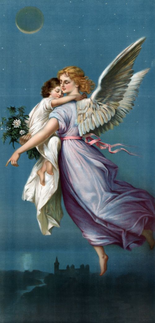 Angel &amp; Child Vintage Poster