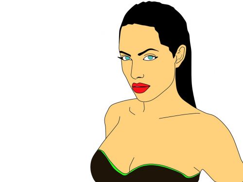 angelina jolie illustration woman