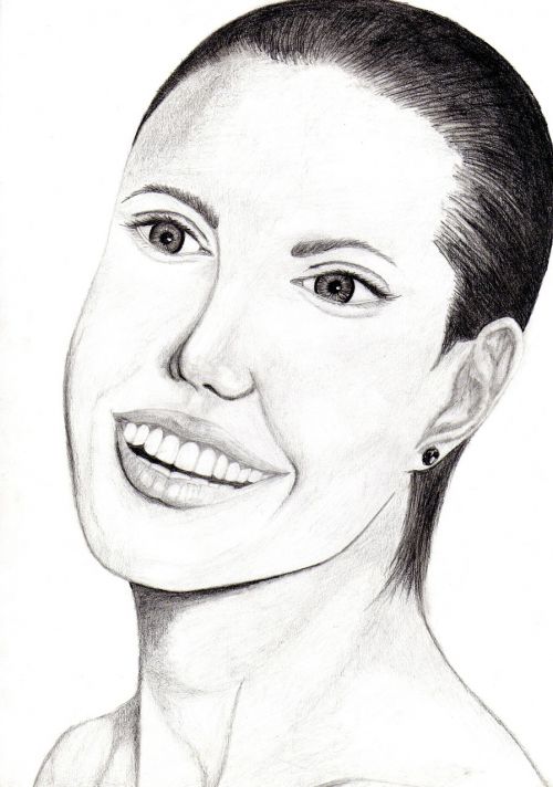 angelina jolie drawing art