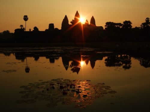 angkor wat kambotscha dawn