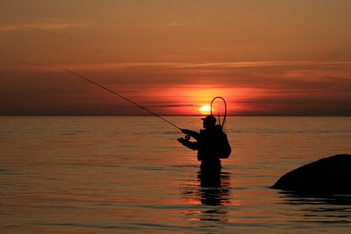 angler  time out  sunset