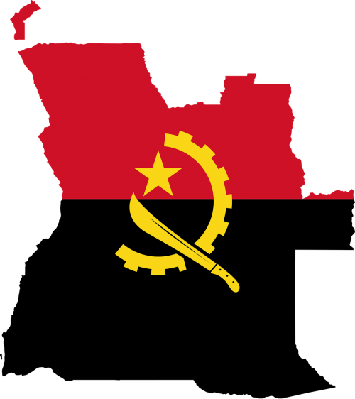 angola flag map