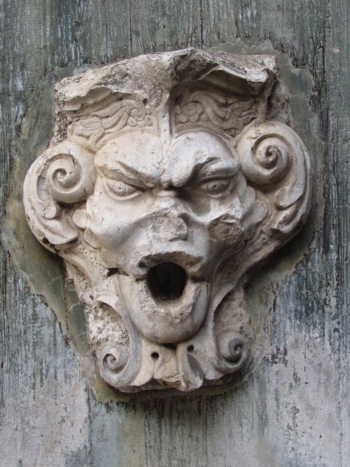 angry stone gargoyle
