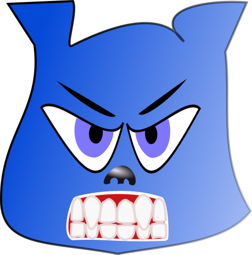 angry bear blue