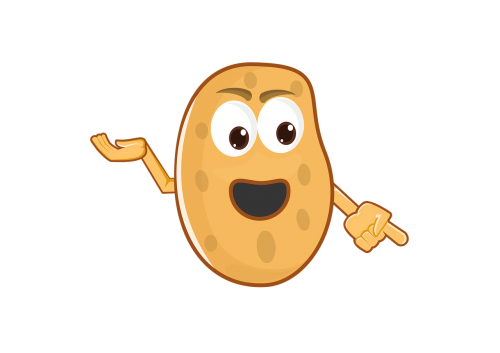 angry potato cartoon