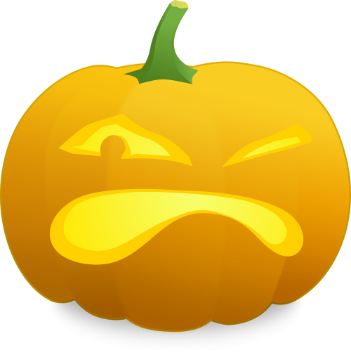 angry halloween orange