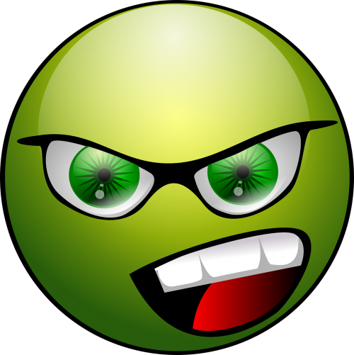 angry face emoticon