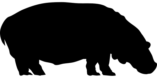 animal hippopotamus silhouette