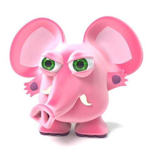 animal elephant pink