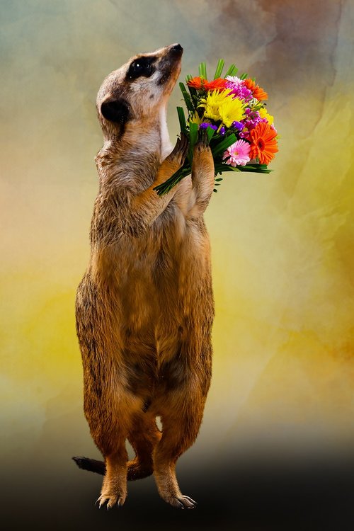 animal  meerkat  bouquet
