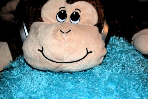 Animal Monkey Toy Earphone Music
