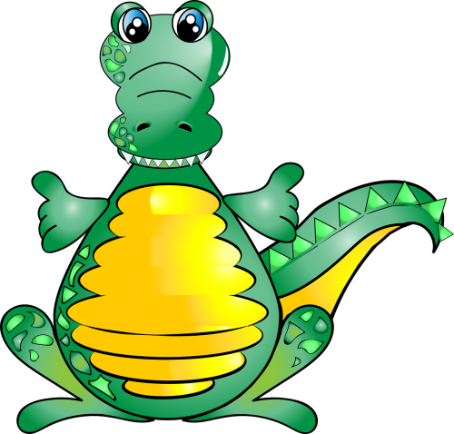animals crocodile green