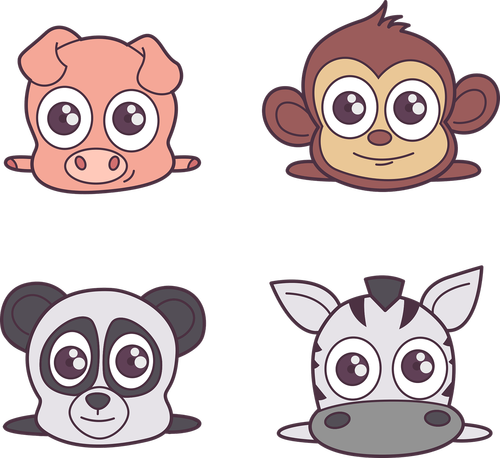 animals  pig  monkey