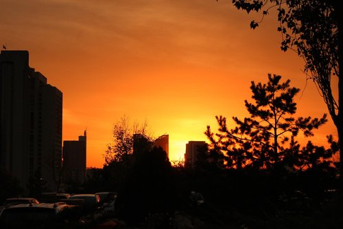 ankara  sunset  buildings