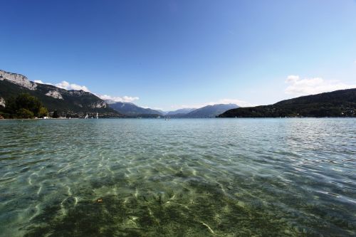 annecy lake water's edge nature
