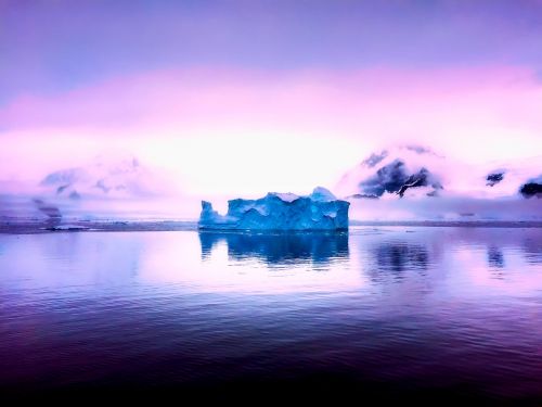 antarctica mountains sunrise