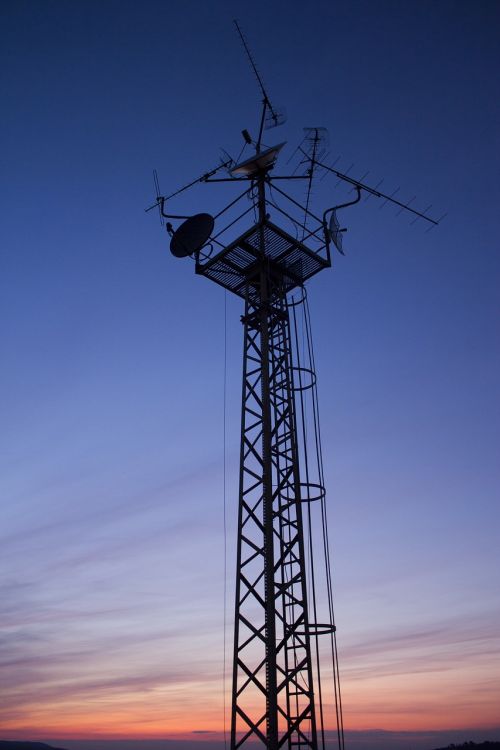 antenna night sky sky