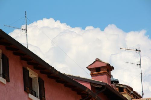 antennas chimney sky
