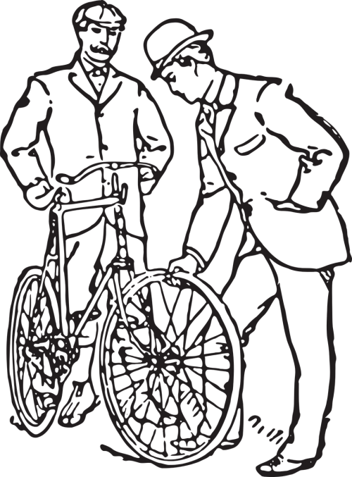antique bicycle men