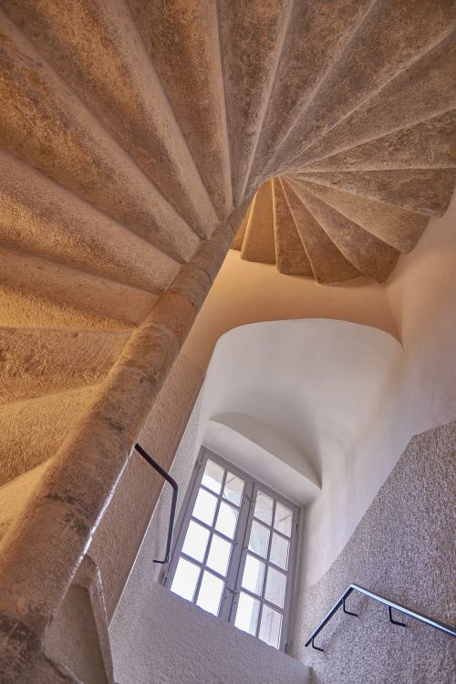 antique wendeltrepp stone stairway