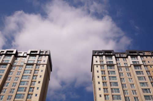 apartments sky landscape