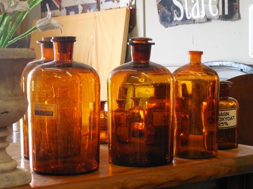 apothecary bottles medicine