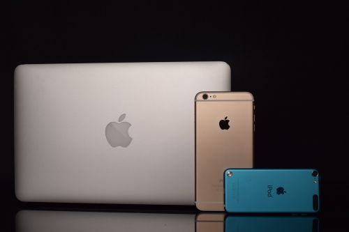 apple products photography
