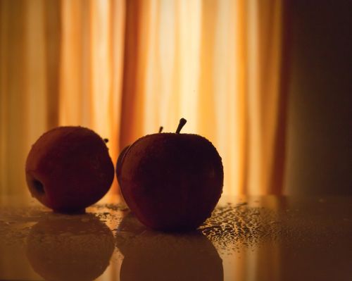 apple fruit back light