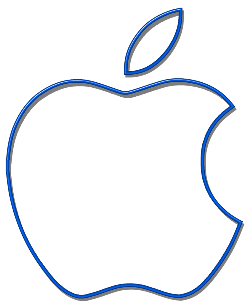 apple blue silhouette