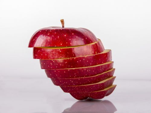 apple object sliced ​​apples