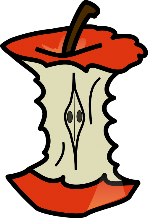 apple eaten core