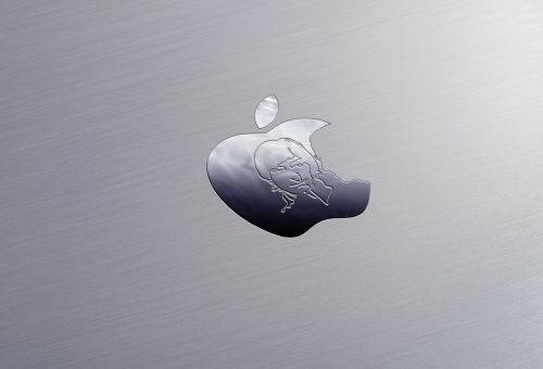 apple metallic logo