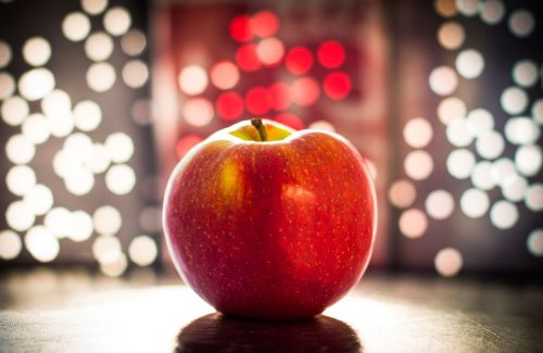 apple bokeh fruit