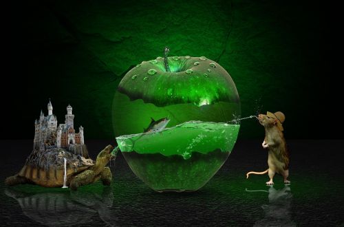 apple green photoshop fantasy