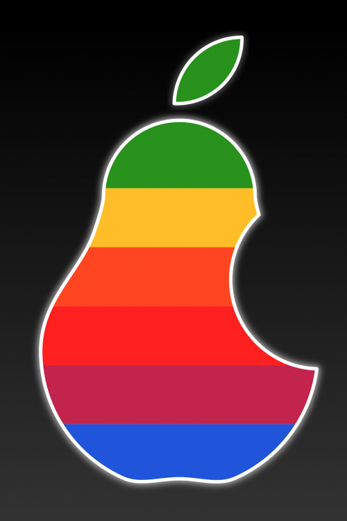 apple logo color inspired by apple pear