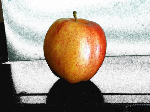 Apple With Abstract Background