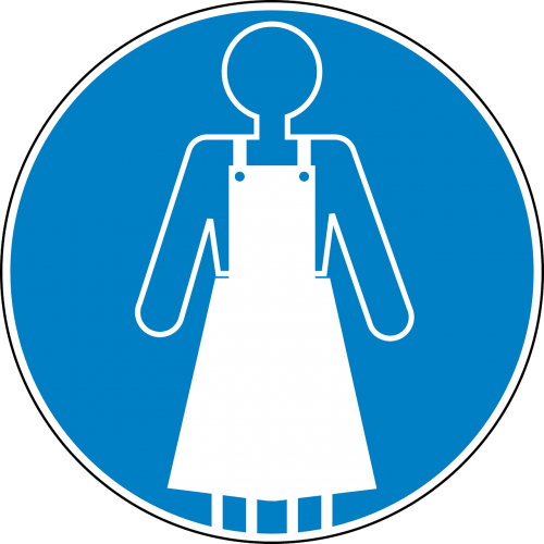 apron safety blue