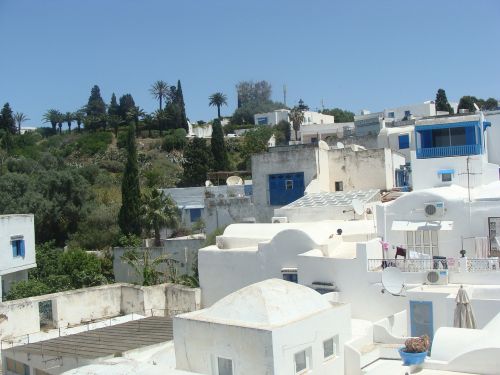 arabic houses blue